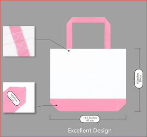 TOPDesign, paquete de 3 bolsas de lona de algodón de 12oz, súper fuertes, grandes, con mango largo, reutilizables, bolsas de tela para compras, patrón Simple - Product Image 5