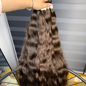 Extensions de cheveux vietnamiens double drawn de 22 pouces, 100g, cheveux vierges, solides et soyeux, couleurs foncées, vente en gros - Product Image 6