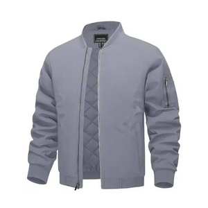 Chaqueta cortavientos transpirable resistente al agua de invierno para hombre con logotipo personalizado, cuello levantado, estilo informal, aspecto de bombardero de piloto, suministro ODM - Product Image 1