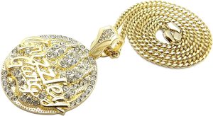 สร้อยคอประดับเพชรสไตล์ฮิปฮอปของขวัญสำหรับสามีของคุณดีไซน์แก๊งกริซลี่สีทองขนาด3มม. 24" - Product Image 3