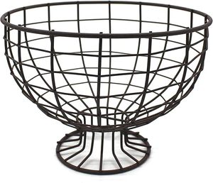 <b>Round</b> Egg <b>Basket</b> Counter Top Fruit Bowl & Home Kitchen Pedestal for Food <b>Storage</b> Metal Wire <b>Storage</b> <b>Baskets</b> - Product Image 1