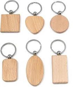 Artesanías de madera Llavero de madera en blanco de la India F S International - Product Image 4