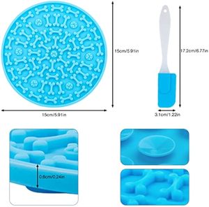 Alfombrilla para lamer de silicona para perros, alimentador lento para mascotas, reduce el estrés, mejora la digestión, material seguro antideslizante, duradero y fácil de lavar - Product Image 3