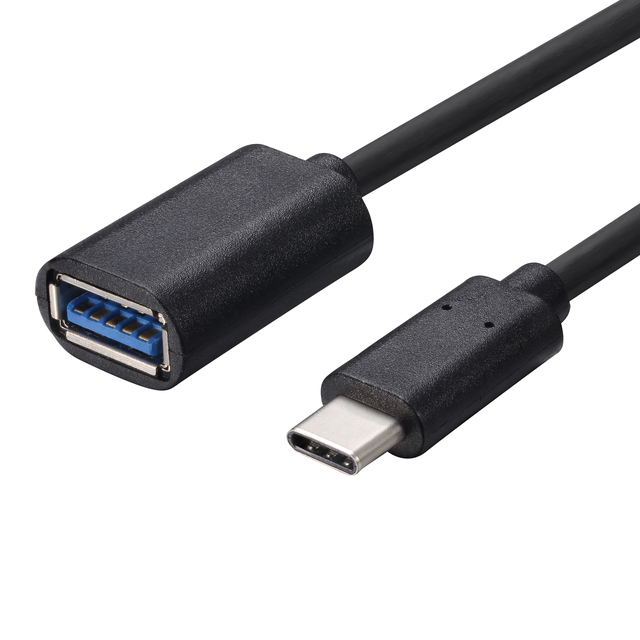 USB 3.0 Type C OTG Cable PVC OD 4.3mm 1M Fast Charging Cable  USB 3.0 Female to Type C Male