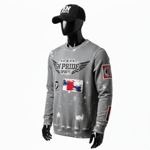 High Quality Manufacturer <b>Men's</b> Custom Printed <b>Hoodies</b> 100% Cotton Autumn Fashionable Street Wear Fleece Pullover - Product Image 2