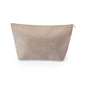 Pochette écologique en jute fermeture éclair poignée de gland suspendu résistant à l'eau grande capacité cosmétique voyage cadeau sac fait à la main - Product Image 2