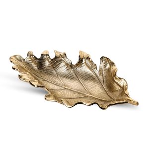 Golden Elegance Leaf Dish Decorative Tray <b>for</b> Center Table Home decoration center table decor festive <b>displays</b> gifting - Product Image 3