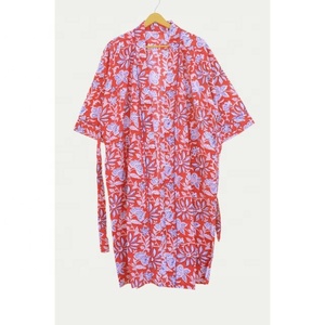 Kimono indien en coton pour femme, vêtement de nuit élégant, kimono confortable, robe de chambre pour mariée, cadeau pour elle - Product Image 4