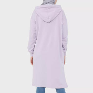 Último diseño de sudaderas con capucha de hombro caído para mujer Longline Islamic Modest Hoodie Mujeres Llegada Últimas mujeres Modest Wear HOODIE - Product Image 2