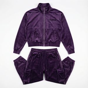 ชุดวอร์มผู้ชาย แจ็คเก็ตไนลอนกันลม สไตล์พังก์ ล้างสีแบบแอซิด ทรงบ็อกซี่ กางเกงทรงแบ็กกี้ สตรีทแวร์ รับผลิตตามสั่ง ขายส่ง คุณภาพดีที่สุด - Product Image 1