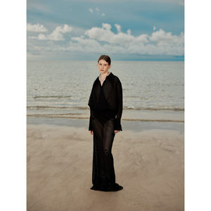 2024 Design Women's Long Skirt Mesh <b>Lace</b> <b>Fabric</b> Handmade Flower Details With Lining ILA <b>LACE</b> EMB LONG SKIRT Whiteant Vietnam - Product Image 1