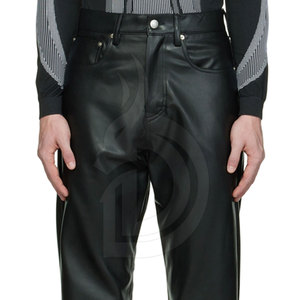 Top Quality Latest Design <b>Men</b> <b>Leather</b> Pants Wholesale Design Your Own Logo <b>Men</b> <b>Leather</b> Pants - Product Image 5