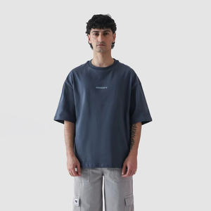 240 Gsm de alta calidad de peso pesado gota hombro camiseta de gran tamaño para hombres de lujo en blanco de algodón pesado ropa de calle personalizada - Product Image 1