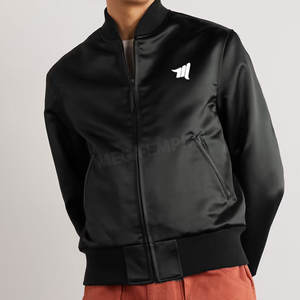 Calidad Premium logotipo personalizado 100% poliéster satén chaquetas bombardero béisbol chaqueta de invierno hombres chaqueta al por mayor personalizado ODM OEM - Product Image 2