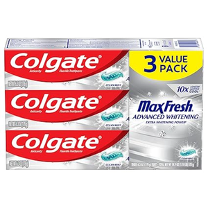Cho Colgate Max tươi tiên tiến làm trắng kem đánh răng 6.3 <span class=keywords><strong>oz</strong></span> ống 3 gói-sạch bạc hà kem đánh răng cho hơi thở hôi cho du lịch - Product Image 3