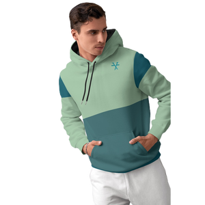 T6X tinta unita felpa con cappuccio Teal n 'menta spessa cerniera XXS-2XL etichetta personalizzata Anti-strizzacervelli Logo ricamato stile lavato acido - Product Image 1