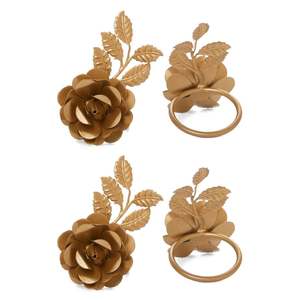 Elegant Contemporary Handcrafted Metal Napkin Ring Decorative <b>Dining</b> <b>Table</b> <b>Ornament</b> Craft Home International for Wedding Party - Product Image 6