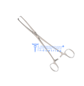 Fórceps de tenáculo uterino JARCHO, 8 "(20,3 cm), instrumentos quirúrgicos ginecológicos de acero inoxidable de doble curva - Product Image 4