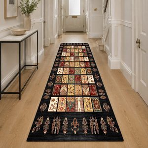 Tapis de salon en chenille antidérapant, imprimé numériquement, lavable en machine, design minimaliste rouge bordeaux, vente en gros RUGS DEPOT LXDP-0700 - Product Image 5