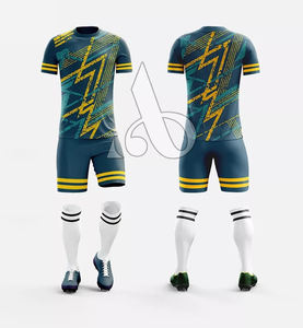 Ropa de entrenamiento para hombre, equipo de fútbol, camiseta de fútbol con logotipo personalizado, uniforme estampado en blanco - Product Image 1