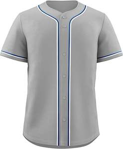 Maillot de baseball boutonné décontracté personnalisé pour hommes respirant à manches courtes sport d'équipe actif uniforme Design Set Style - Product Image 4