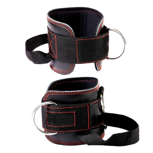 High Quality Professional Gym Leather Ankle Strap Fitness <b>Weight</b> Lifting Leather Ankle Strapcompressionworkoutgym accessories - Product Image 1