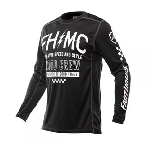 Ensemble de maillot et de pantalon de motocross personnalisé pour homme Respirant Coupe-vent Manches longues Taille plus Imprimé Anti-UV Équipement de moto - Product Image 1