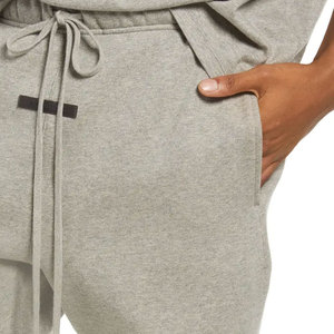 Jogging en molleton pour homme, style streetwear, coupe droite, respirant, coton, taille mi-haute, taille élastique, vente en gros - Product Image 4