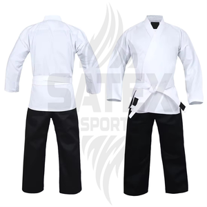 Uniforme de Taekwondo Personalizado 100% Algodón Transpirable de Secado Rápido con Logotipo Frontal Conjuntos Unisex para Adultos - Product Image 2