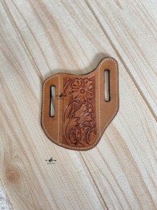 Nouvel arrivage Housse de couteau en cuir usiné à la main de style occidental pour l'extérieur pour couteau pliant Housse de couteau élégante - Product Image 5