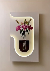 Hiện đại sang trọng 3D bằng đá sa thạch tường nghệ thuật LED ánh sáng màu xanh lá cây chai sơn cho trang trí nội thất và đồ nội thất phòng khách - Product Image 2