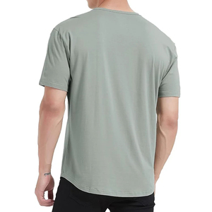 Camisetas de Alta Calidad para Hombre, Corte Ajustado Informal con Dobladillo Curvo, Camisetas Personalizadas con Marca, Camisetas Lisas para Hombre 100% Algodón - Product Image 5