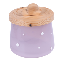 Vases de table en verre soufflé à la main modernes avec couvercles en bambou, couleur personnalisée, taille unique, emballés individuellement, marque Chien Keng