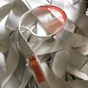 High-Strength UV-Resistant White Flat Polyester Webbing <b>Slings</b> Heavy Duty Industrial Strap Flat Eye for Load Securing SANBOO - Product Image 5
