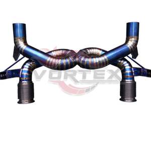 Système d'échappement Catback avec convertisseur catalytique en titane Vortex pour LAMBORGHINI HURACAN EVO 5.2, tuyau d'échappement en titane de course - Product Image 4