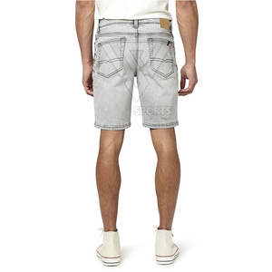 Meilleures ventes Short en jean taille moyenne pour hommes Vêtements d'entraînement en coton de haute qualité Usage décontracté Motif solide Offre Spéciale - Product Image 4