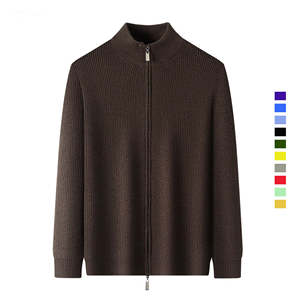 Pull en laine d'hiver standard pour homme JAC22 W2168, logo personnalisé sur le devant, tricot uni, luxe léger, haut de gamme, décontracté, anti-boulochage - Product Image 6