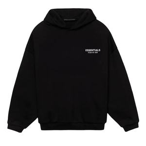 Unisex Essential Pullover Hoodie Custom 100% Cotton French Terry High Quality Winter <b>Fleece</b> with Front Logo Loose Fit for Men - Product Image 1