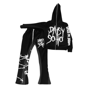 ชุดวอร์มวิ่งจ๊อกกิ้ง2ชิ้นแบบปรับแต่งได้สำหรับผู้ชายเสื้อฮู้ดและสเวตเชิ้ตออกกำลังกายพิมพ์ลายฤดูหนาว - Product Image 1