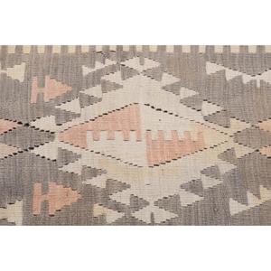 Tapis turc vintage 3,6x5,5 pi (111x169 cm), tapis Kilim gris camouflage - Product Image 5