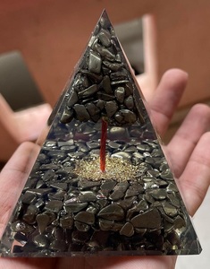 Pirámide de orgón nubia de pirita dorada natural con Árbol de pirita dorada natural en el interior para el bienestar y la prosperidad - Product Image 6