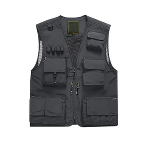 Gilet de travail personnalisé pour homme, décontracté, respirant, à séchage rapide, cargo, réfléchissant, multi-poches, vêtements d'extérieur d'hiver 2025 - Product Image 1