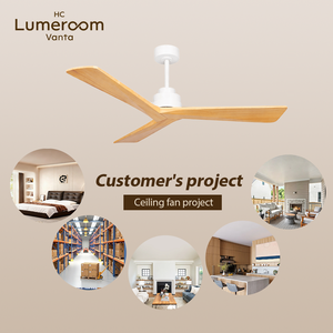 USA In Stock Modern 52 Inch <b>Ceiling</b> <b>Fan</b> No Light Solid Wood Blades Quiet DC Motor <b>Remote</b> <b>Control</b> for Living Room - Product Image 4
