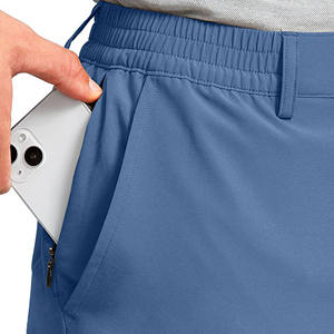 Short de gymnastique respirant de style de rue pour hommes Logo personnalisable Anti-rides vêtements de fitness d'été Short de basket-ball à motif solide - Product Image 2