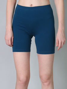 Camiseta sin mangas corta de verano Y2K para mujer Nueva camisola informal y deportiva de nailon azul petróleo hecha en la India - Product Image 3