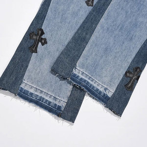 Best Stylish Look Men Straight High Waist 100% Cotton Baggy Pants Loose Fitted Zipper Fly - Product Image 6