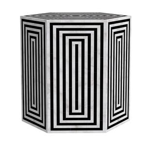 Bone Inlay Wooden Coffee Table with <b>Mop</b> Drum Side Stool for Home Decorative Living Room Furniture Outdoor and Hall Use - Product Image 4