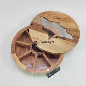 Boîte à épices de cuisine artisanale de qualité supérieure, organisateur en bois pour herbes, épices et assaisonnements, qualité alimentaire, passe au lave-vaisselle - Tradebyd - Product Image 5