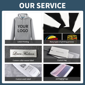 Produit Portable Sweats à capuche et sweat-shirts pour hommes 100% coton Plaine Logo personnalisé Broderie Impression Blank Full Zip Up Hoodie - Product Image 3