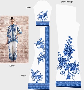 En stock, tissu satiné léger 100% polyester, impression numérique personnalisée douce, résistant aux taches, vêtements de mariage pour filles - Product Image 3